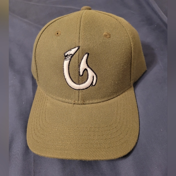 Fish Hook army green Baseball Hat Hook And Loop Adjustable Closure - Picture 1 of 7